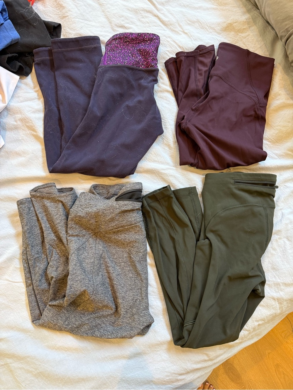lululemon athletica Leggings Bundle in Purple, Burgundy, Gray & Green